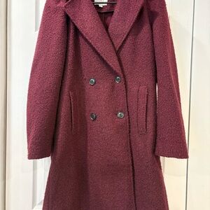 LOFT Rich Burgundy Pea Coat
